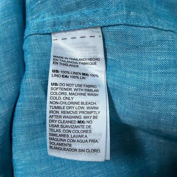 Chicos Colorful Linen Sleeveless Tunic Top Size 14 Lagenlook Resort Vacation - Picture 6 of 7